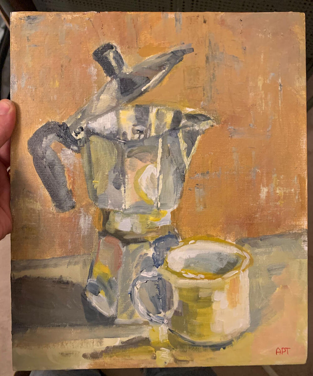 Mokka Pot - 10x12 acrylic on canvas board